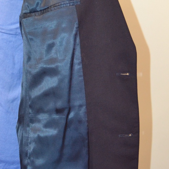 Jos A Bank 41L Sport Coat Blazer Suit Jacket Navy - Picture 5 of 8